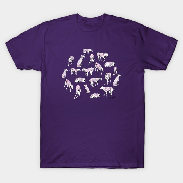 Loving greyhounds T-Shirt by Lechugart